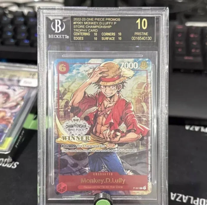 2023 ONE PIECE Monkey D Luffy Store Championship Winner Promo BGS 10 BLACK LABEL