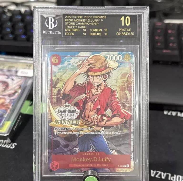 2023 ONE PIECE Monkey D Luffy Store Championship Winner Promo BGS 10 BLACK LABEL