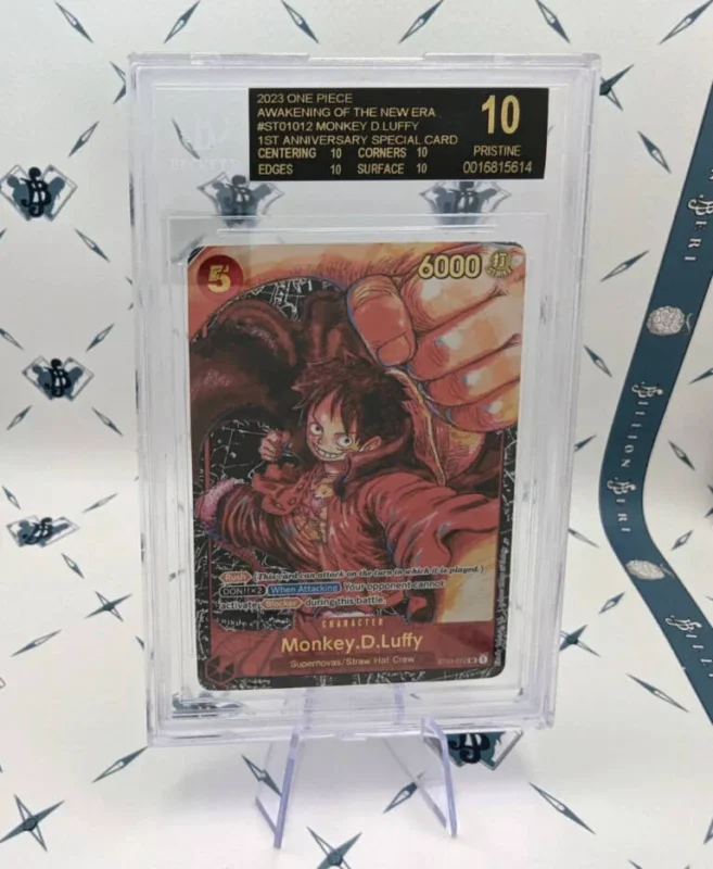 BGS 10 BLACK LABEL - One Piece ST01-012 Monkey D. Luffy 1st Anniversary