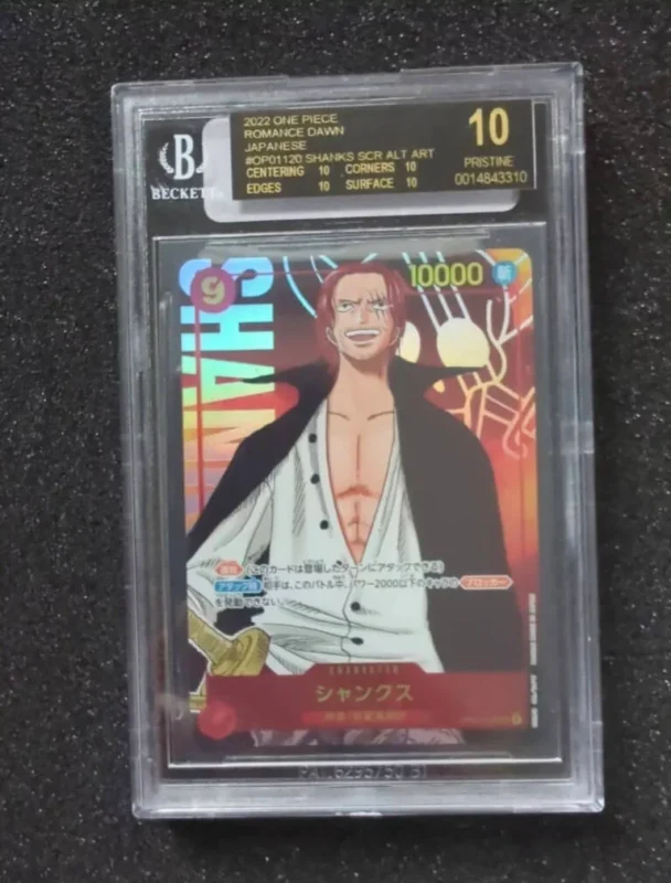 One Piece Card TCG- Romance Dawn -Shanks ALT ART BGS 10 Black Label *FREE CARDS*