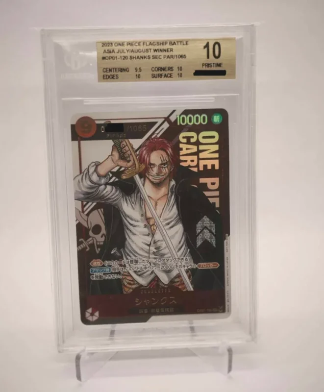 One Piece Serial Shanks 2023 Flagship Championship OP01-120 BGS 10 For Asia