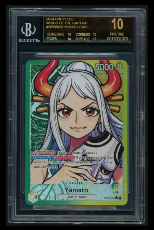 Wings of the Captain #OP06-022 Yamato Leader Alt Art BGS 10 BLACK LABEL